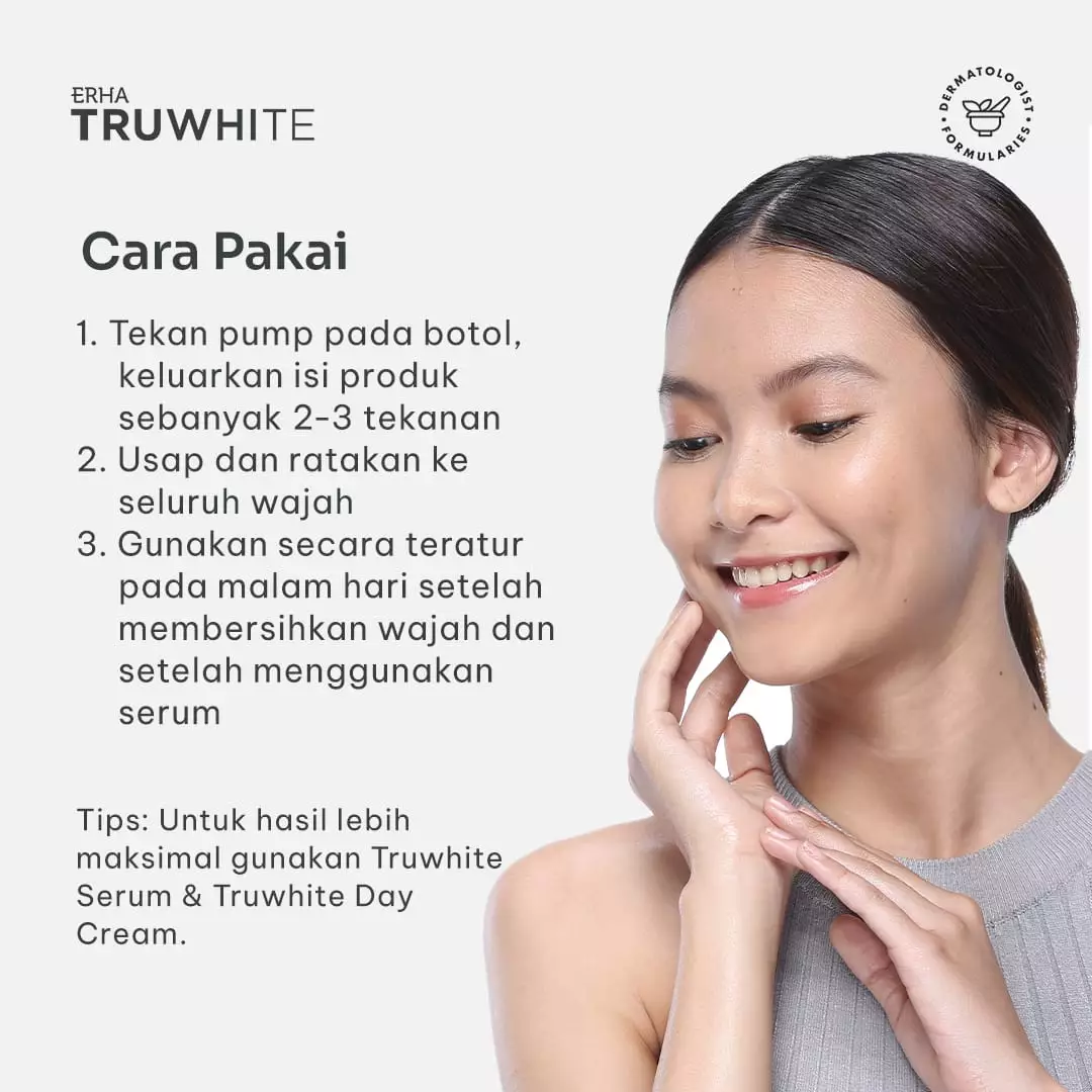 ERHA Truwhite Niacinamide & Starfish Essence Brightening Night Cream 30G - Krim Pencerah Wajah