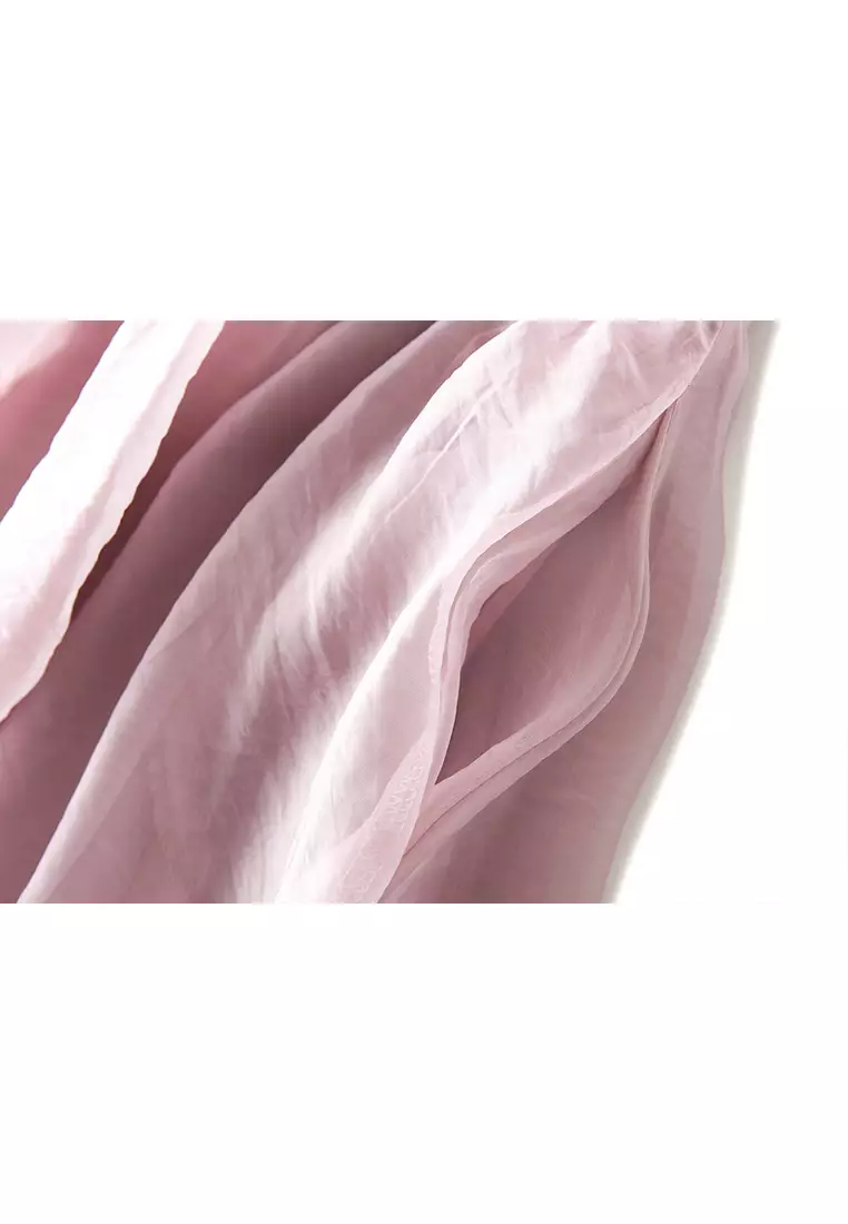 Silk Organdy A-line Maxi Skirt AF0236