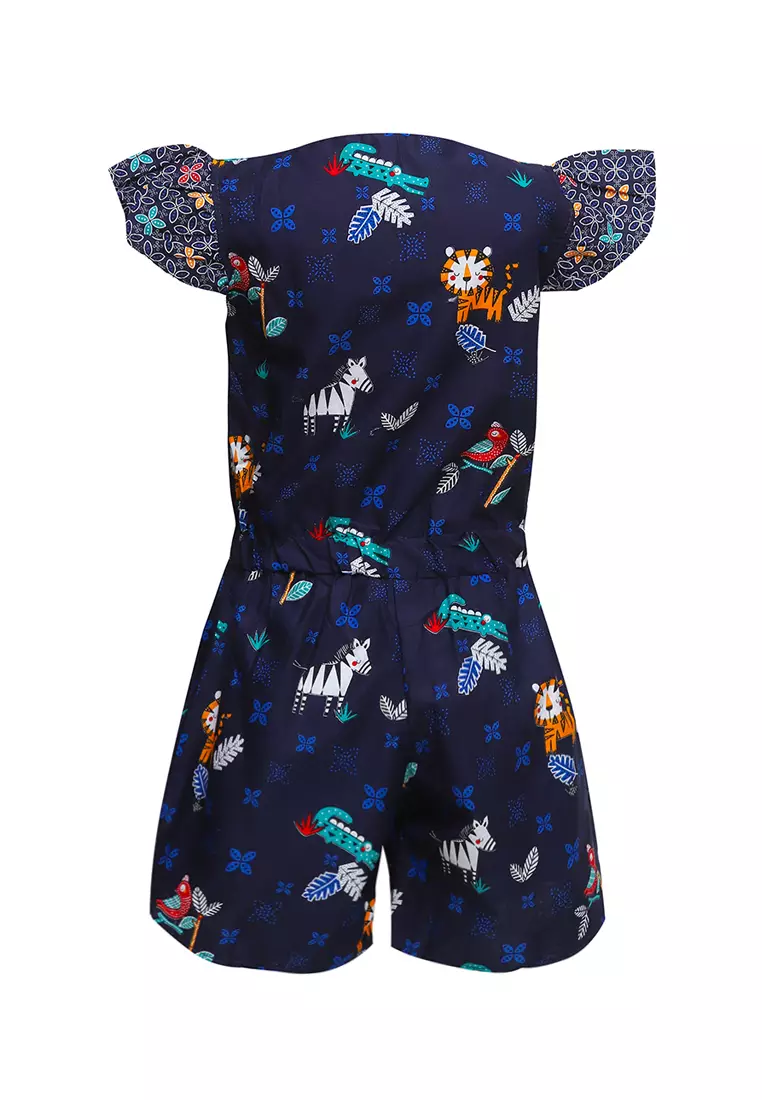 Romper Suit Overall Jumpsuit Anak Perempuan Radea Navy