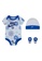 Nike white Nike Unisex Newborn's Stripe Bodysuit, Hat & Bootie Set (0 - 12 Months) - White 35A33KA7919876GS_1