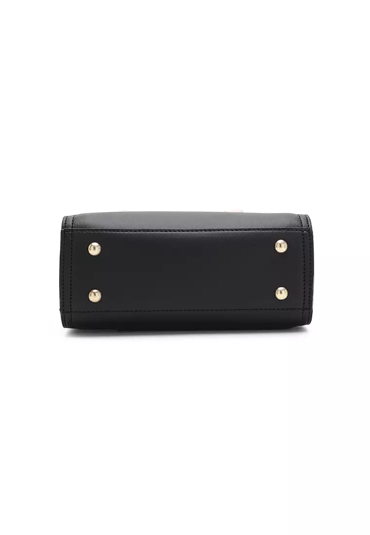 Logo Top Handle Bag / Sling Bag / Crossbody Bag - Black