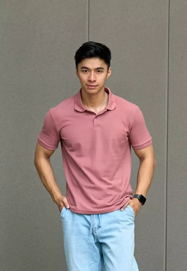 Kale Park Dusty Rose/ Kaos Polo Pria Lengan Pendek Kerah / Polo Shirt Slim Fit