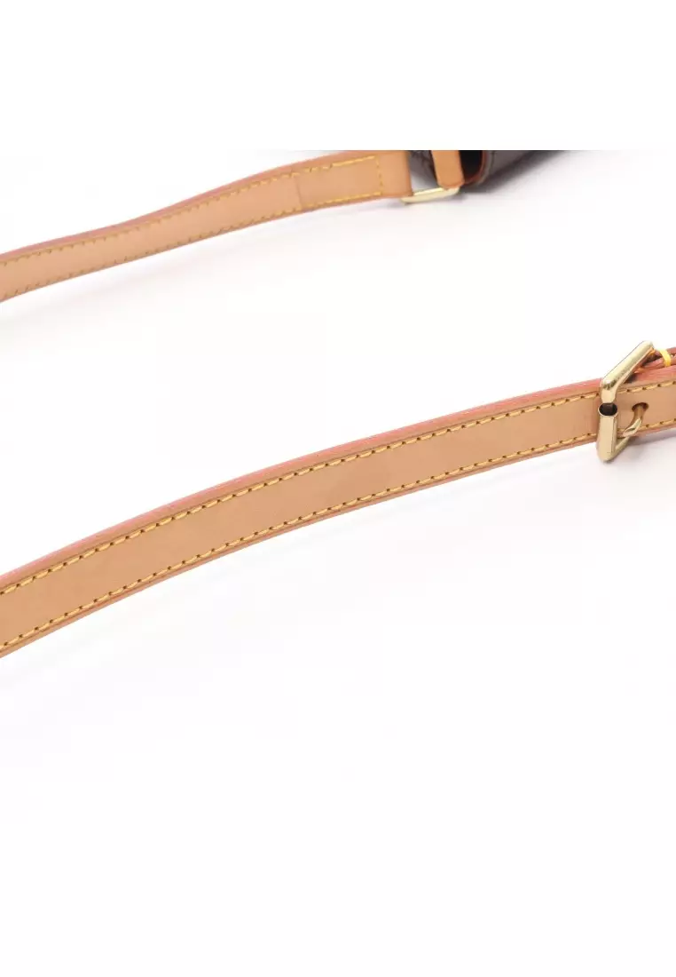 Pre-Loved Louis Vuitton musette tango long strap monogram Shoulder bag PVC leather Brown