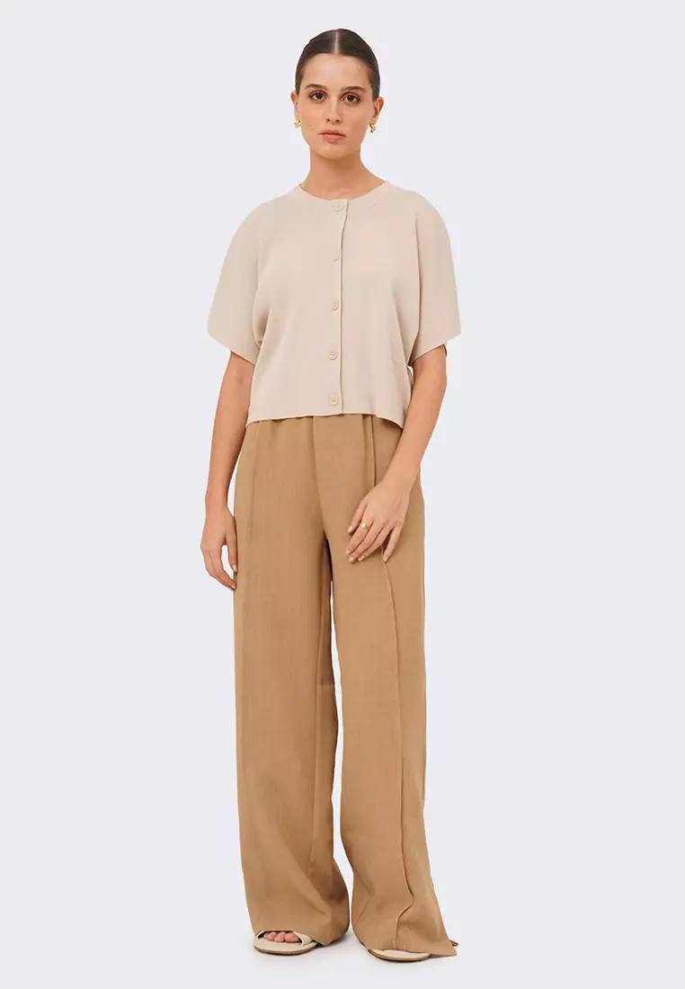 Women's Button Up Dolman Sleeve Knit Shirt