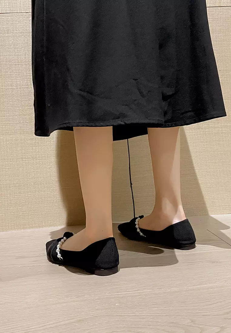 Elegant Pointed Satin Flat Shoes WW07-1