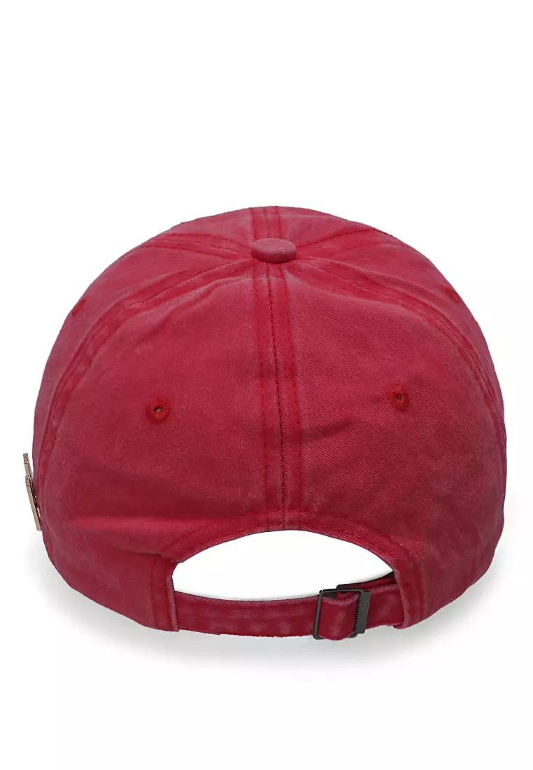 Drsh Topi Baseball Unisex Plain Casual Sport Adjustable Material Cotton ORIGINAL - Red