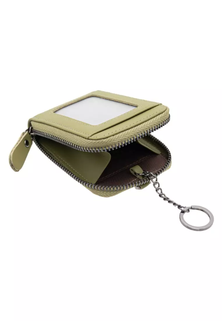 Jack Studio Leather Lanyard ID Zipper Card Holder Pouch JWB 30854