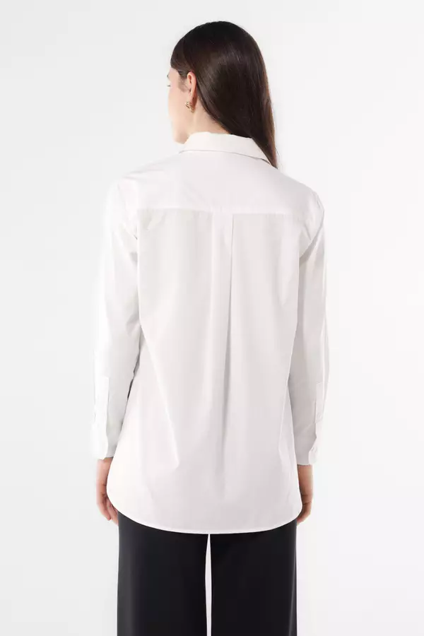 MINIMAL - Alissa - Kemeja Basic Regular Fit - White Colour White