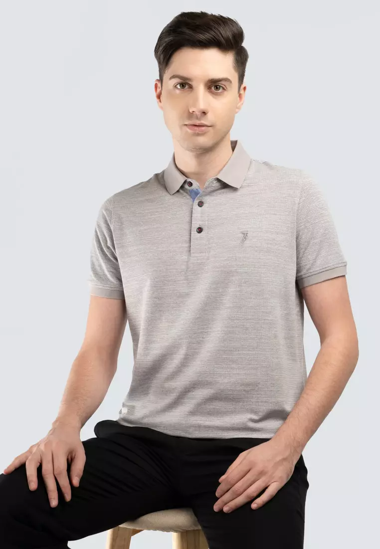 POLO HAUS Polo Haus Men s Business Casual Short Sleeve Dobby