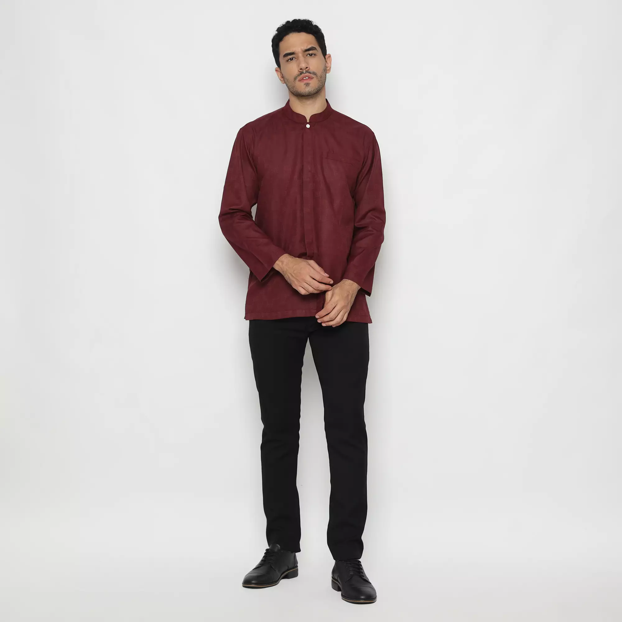 Platini Kemeja Koko Pria Lengan Panjang Katun 961262