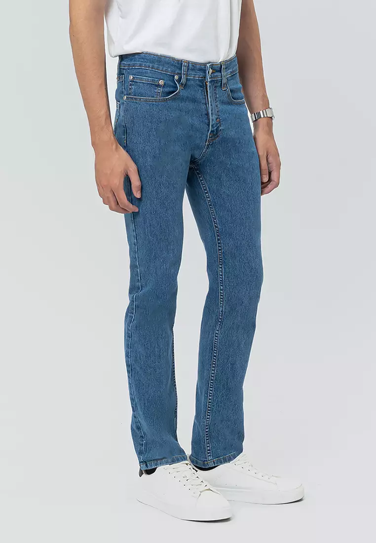 802 Slim Fit Twill Stretched Jeans BLUE Celana Denim Pria