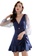 A-IN GIRLS navy Retro Gauze Stitching One-Piece Swimsuit BF37CUSC96BF25GS_1
