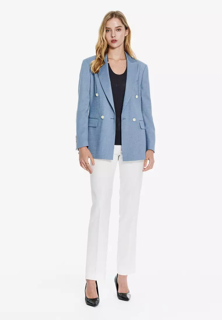 爵士灰U領連肩袖針織衫