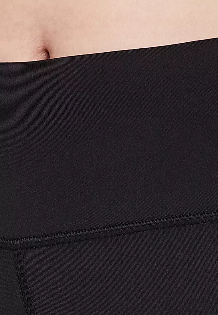 Clovia Snug Fit High-Rise Active Tights in Black