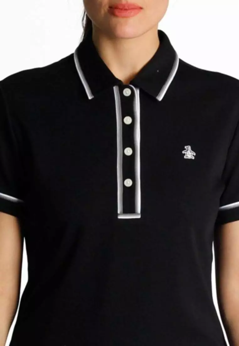 Organic Cotton  3D Veronica Short Sleeve Polo Shirt