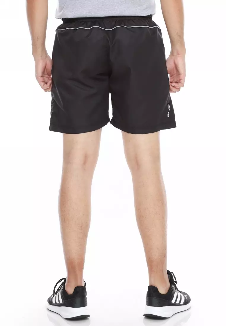 Tiento Short Running Pants with Zipper Black Celana Pendek Lari Santai Resleting