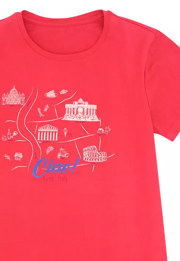 Ladie's Graphic T-shirt "Ciao! Rome, Italy"