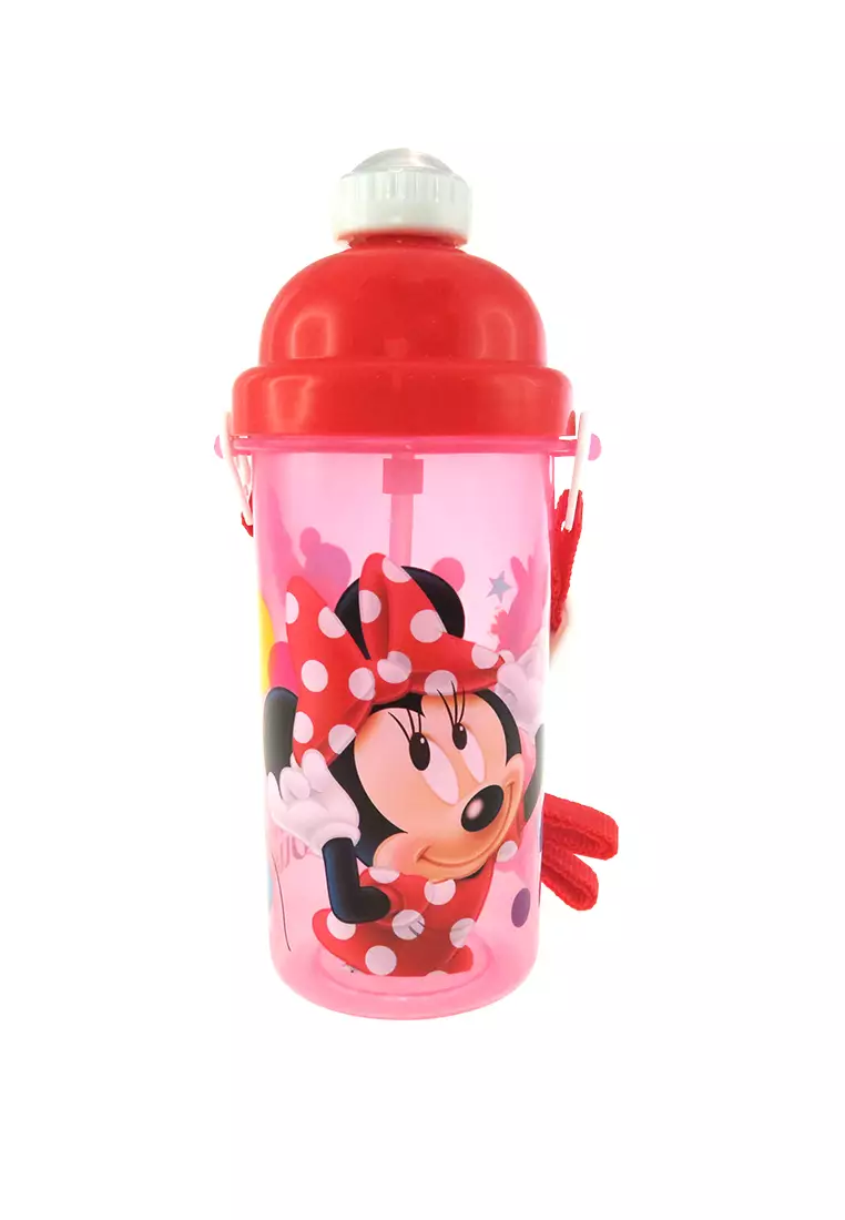 Buy Disney Minnie Disney Minnie Mouse PP Water Bottle With Straw (350ml ...