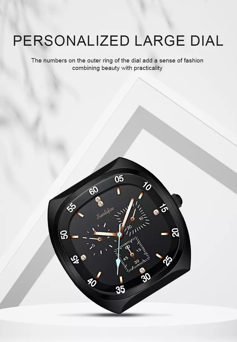 Jam Tangan Wanita Anti Air Original Kasual Mode Tali Silikon Jam Tangan Cewek Korea Black