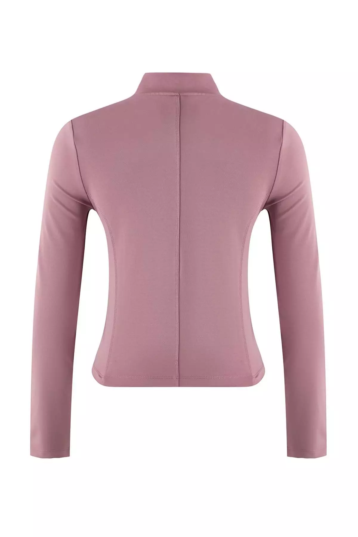 Rose Dried Fleece Fitted Zippered High-Neck Knitted Sports Jacket/Sweatshirt Twoaw23Bz592