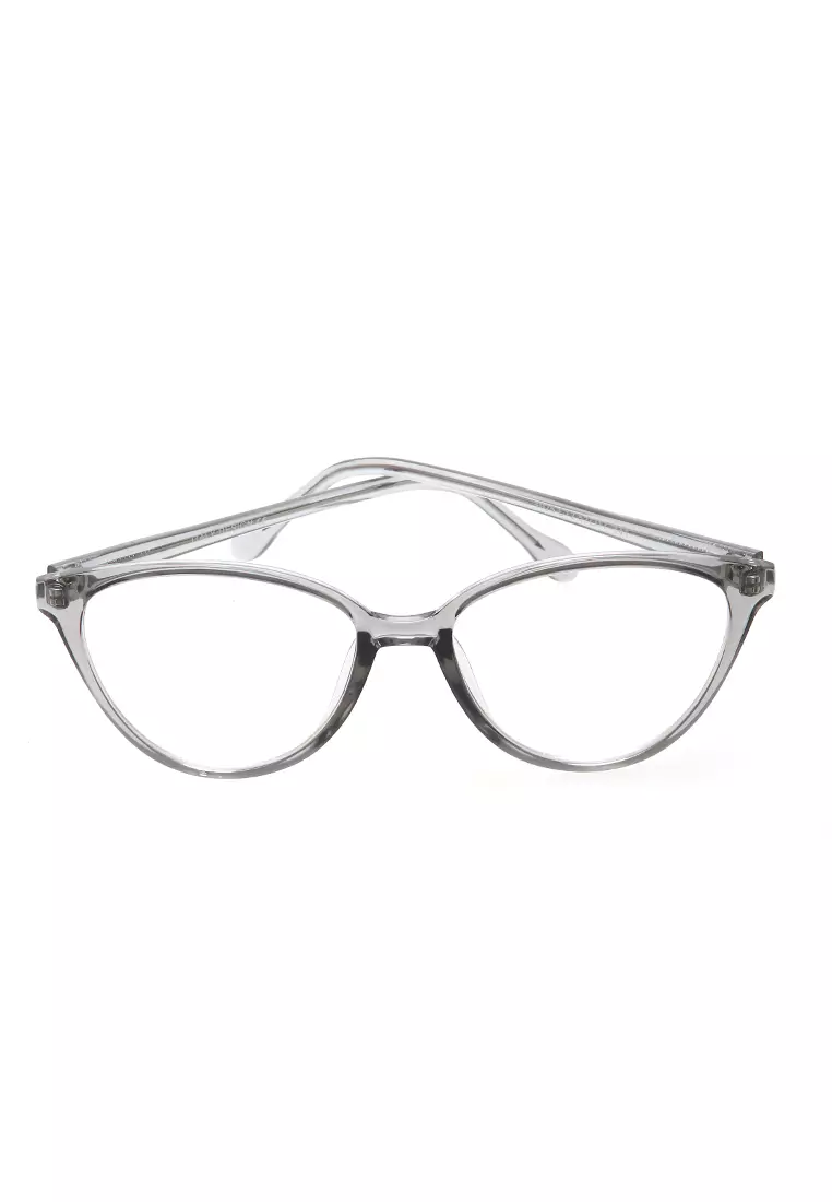 Kiano Kacamata Wanita Cat Eye Design Glasess Frame Material Plastic ORIGINAL - Gray