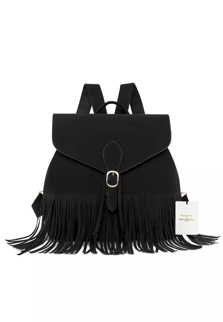 Black clearance tassel backpack