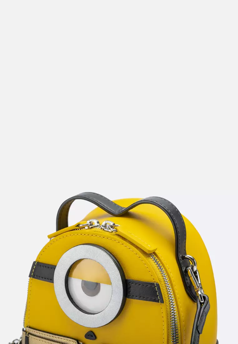  FION x Minions Mini Backpack Cute Leather Backpack