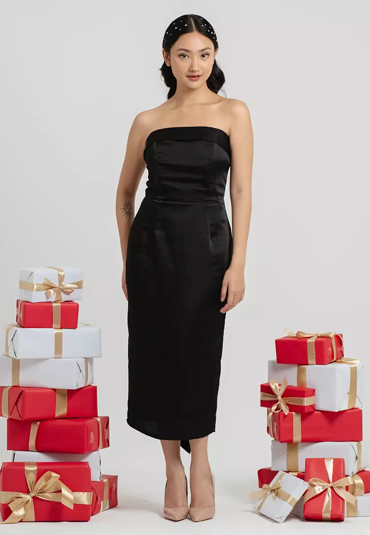 Multiway Bow Tube Dress in Black