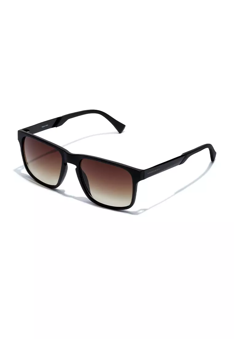 Metal Black Smoky Brown Peak Sunglasses For Men And Women. Unisex. Official Product designed in Spain