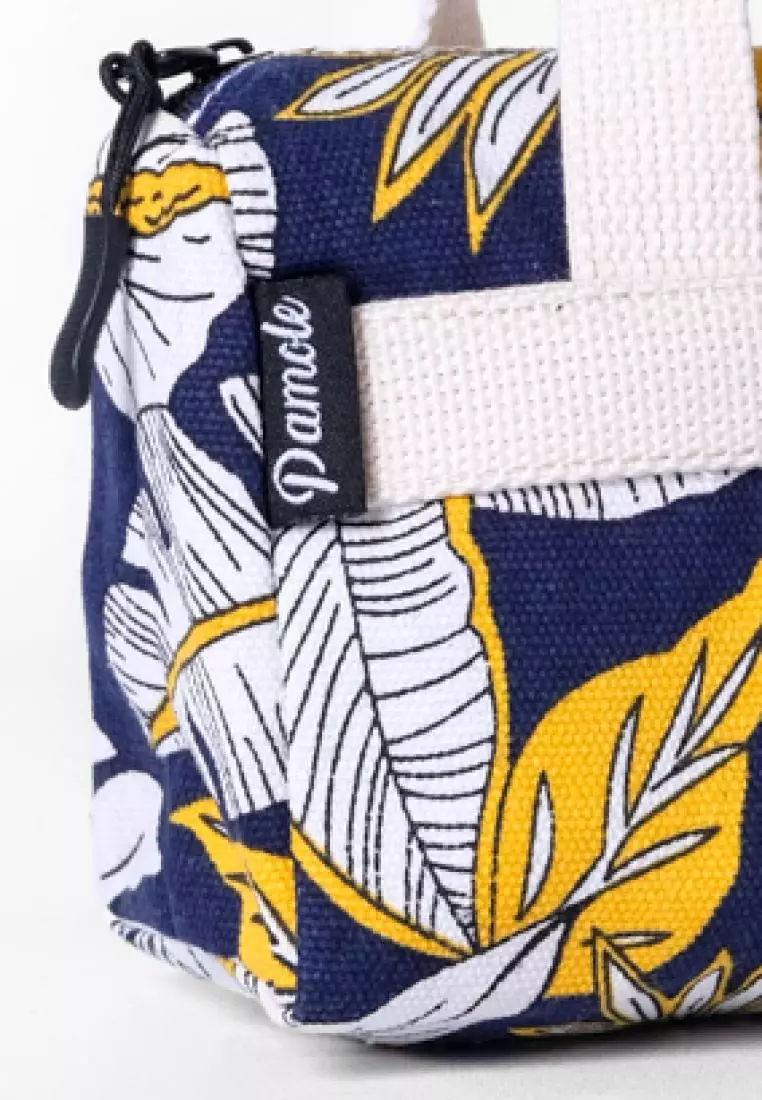 Pamole Pouch Kosmetik Bahan Kanvas Penutup Resleting - Trop Dongker