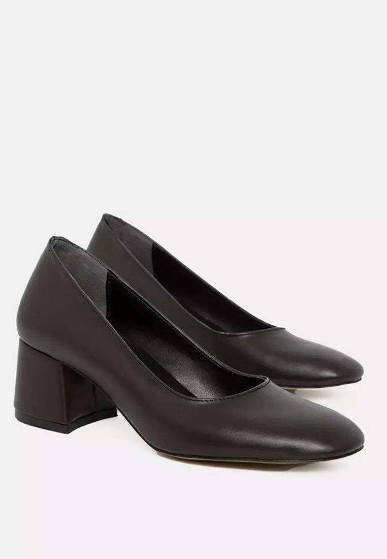 Brown Women's Classic Heeled Shoes 20808