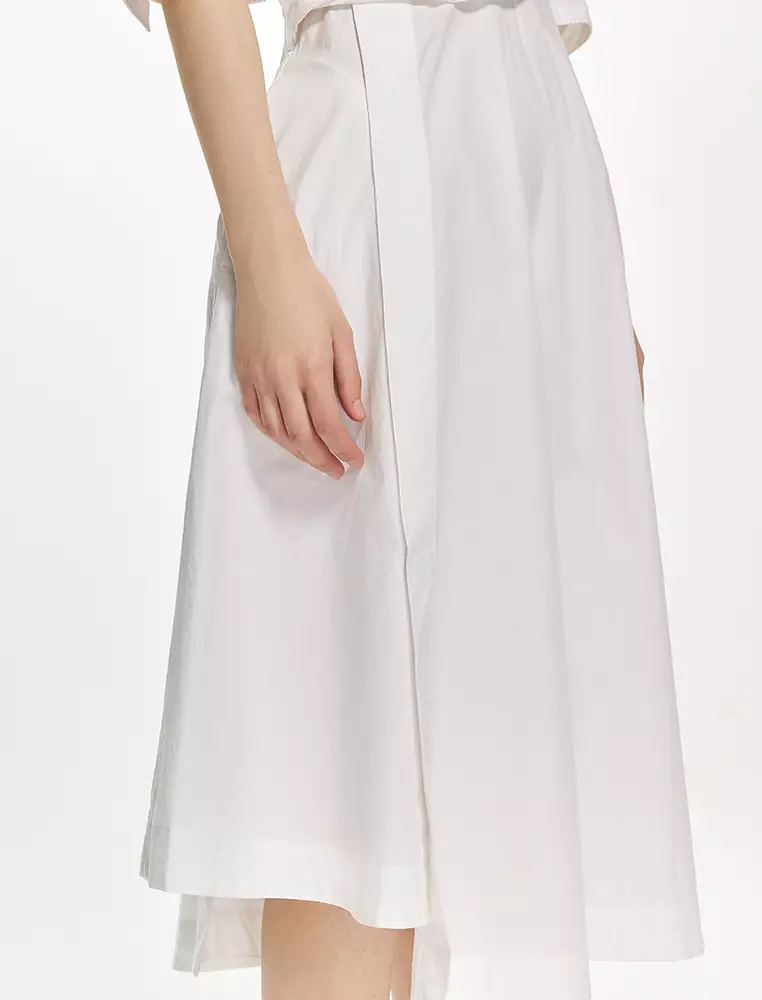 Plain Weave X-Line Loose Everyday Casual Short Sleeve Dress