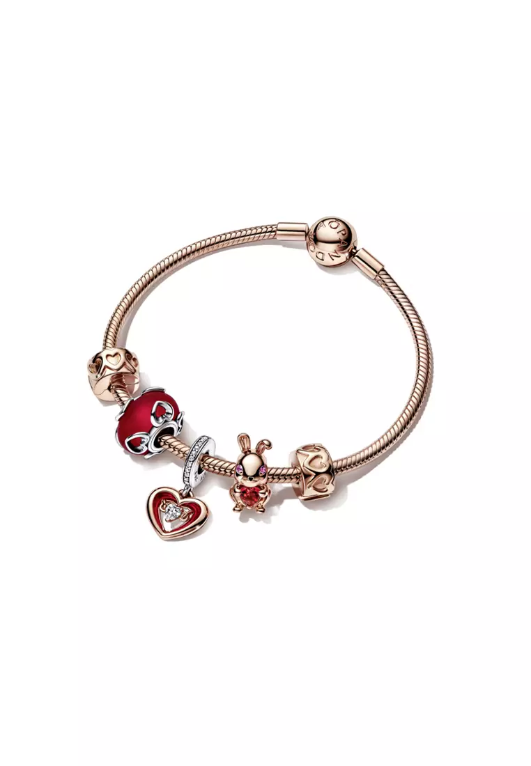 Pandora rose gold rabbit charm deals