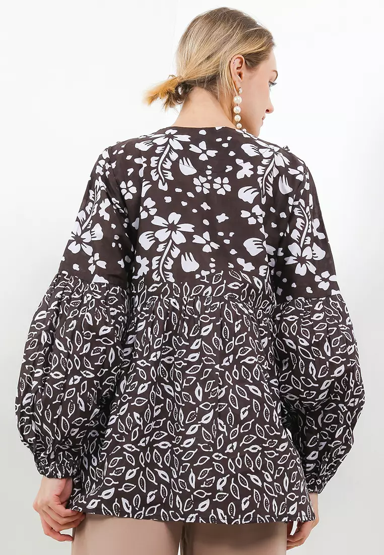 Arabelle Blouse Batik Wanita Exclusive Premium Casual Modern