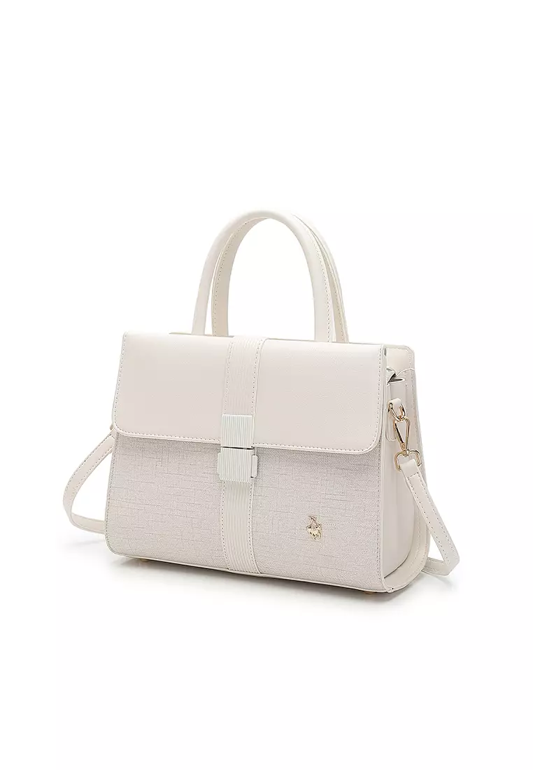 Women's Top Handle Bag / Sling Bag / Crossbody Bag (Tas Selempang / Tas Tangan) - Putih