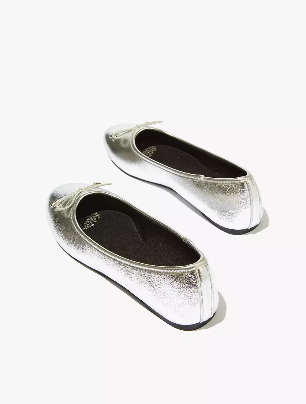 Rubi -  Sepatu Wanita  - Emma Bow Ballerina - Silver Textured