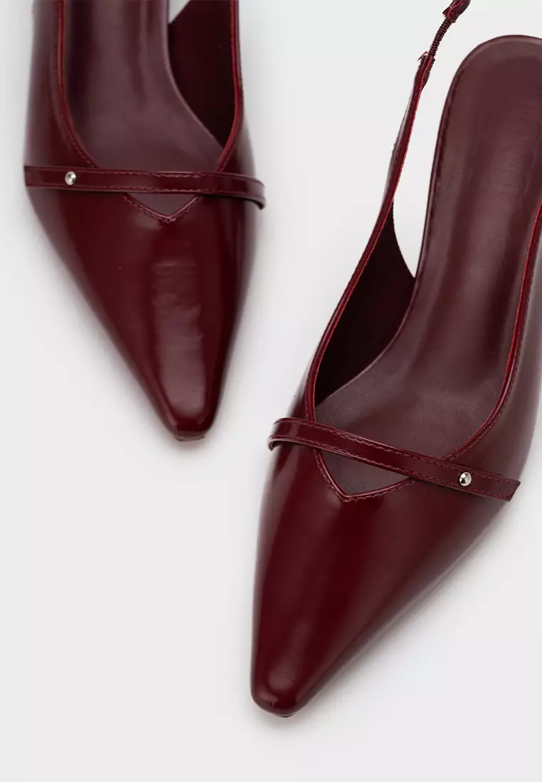 POINTED TOE SLINGBACK SPRAY HEEL