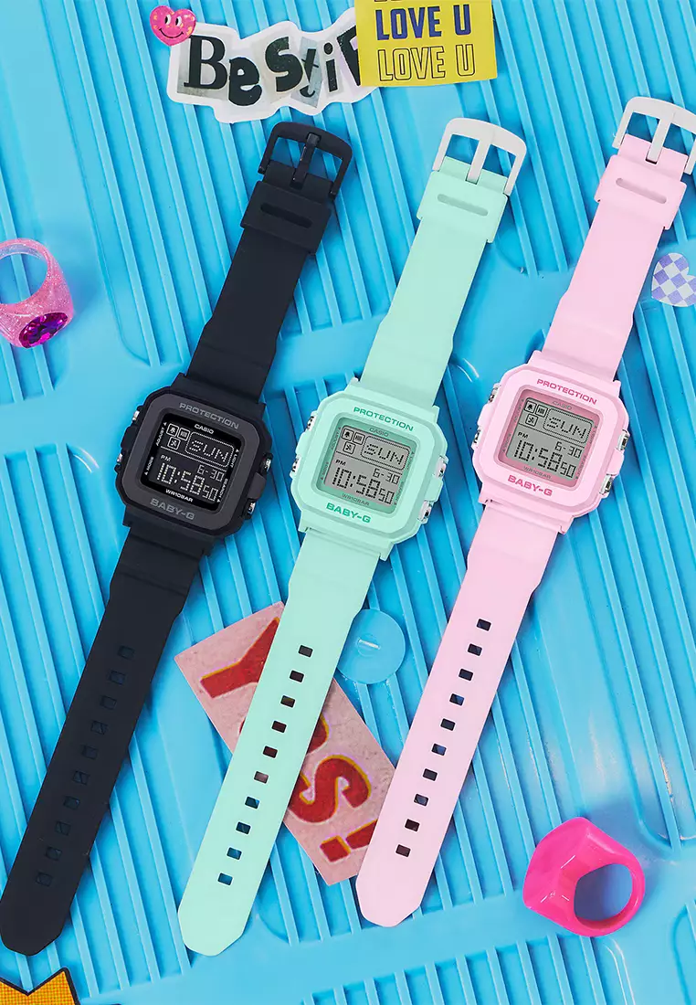 Casio Baby-G Jam Tangan Digital Wanita - Black - Resin Strap - BGD-10-1D