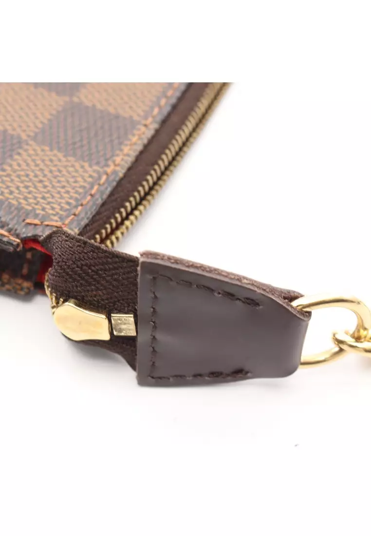 Pre-Loved Louis Vuitton Sophie Damier  ebene 2WAY chain handbag PVC leather Brown