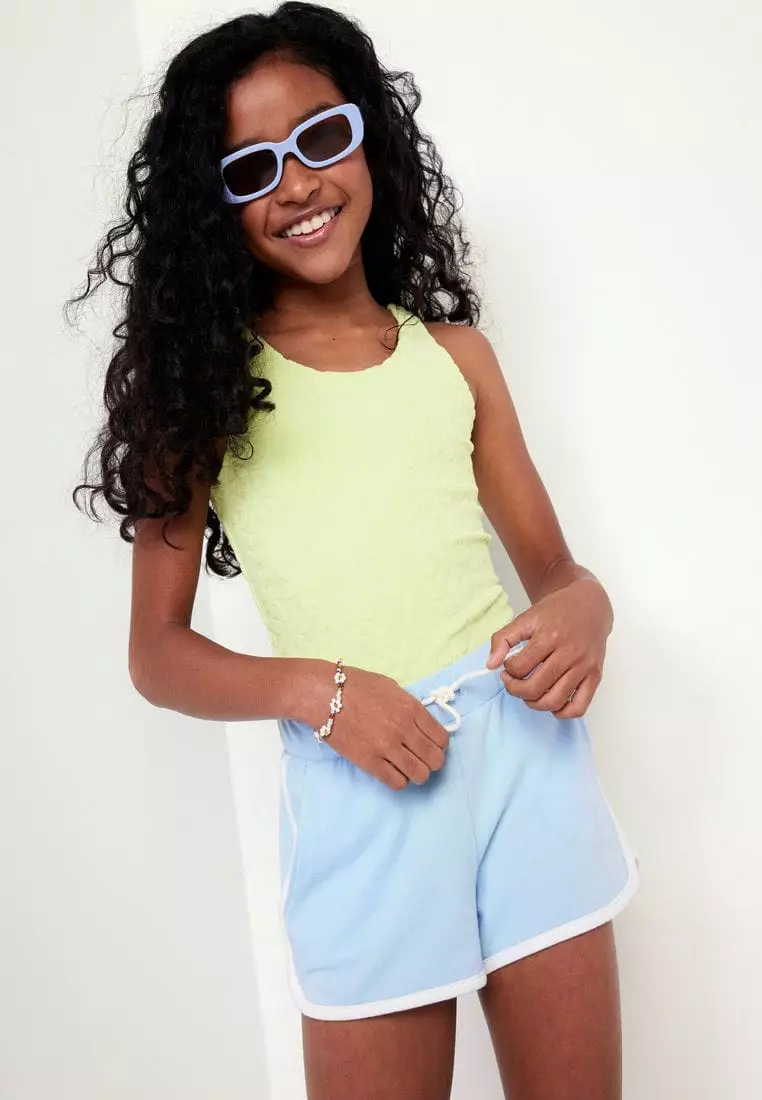 French Terry Dolphin-Hem Cheer Shorts For Girls