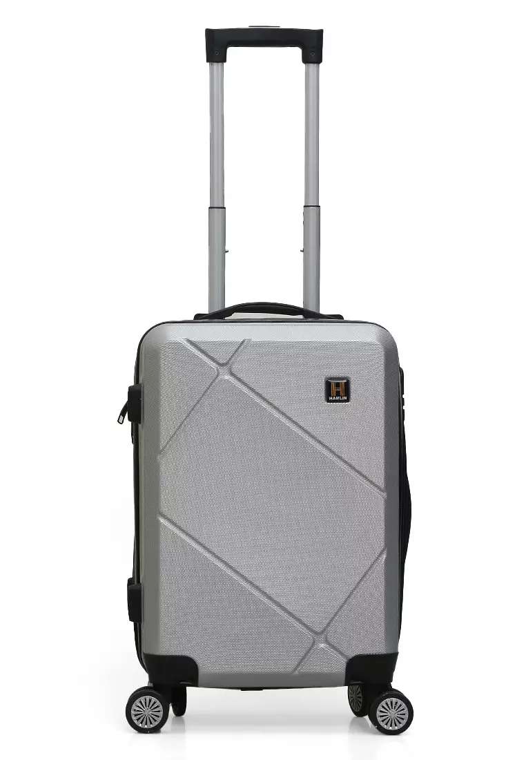 Carlton Tas Koper Unisex Size 20 Inch Suitcase 3 Digit Combination Lock Large Compartment Material Fiber ABS ORIGINAL - Silver