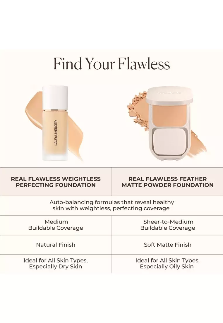 Real Flawless Feather Matte Powder Foundation - 1N Marzipan