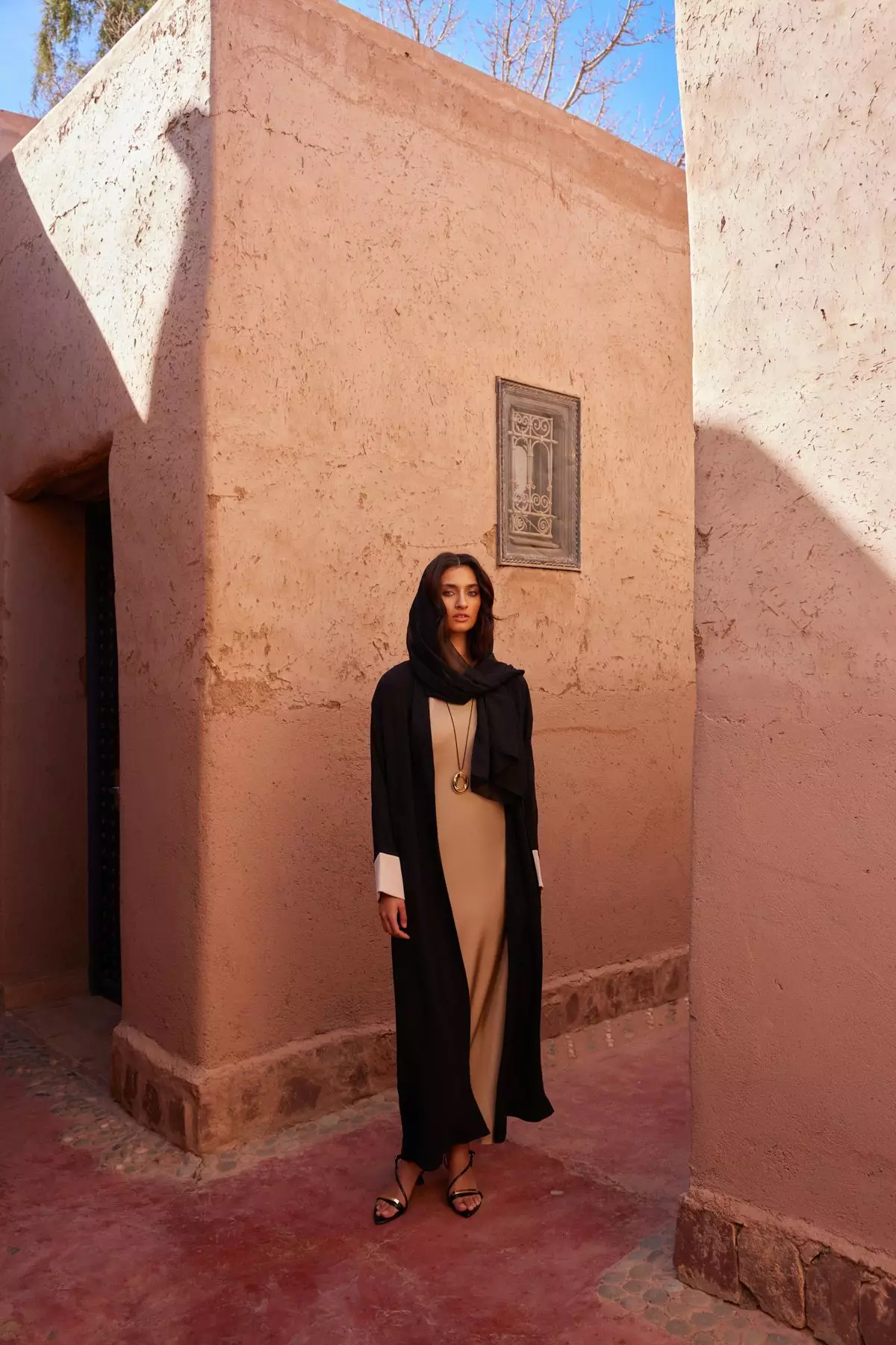 Modest Color Block Abaya 2-Piece Set