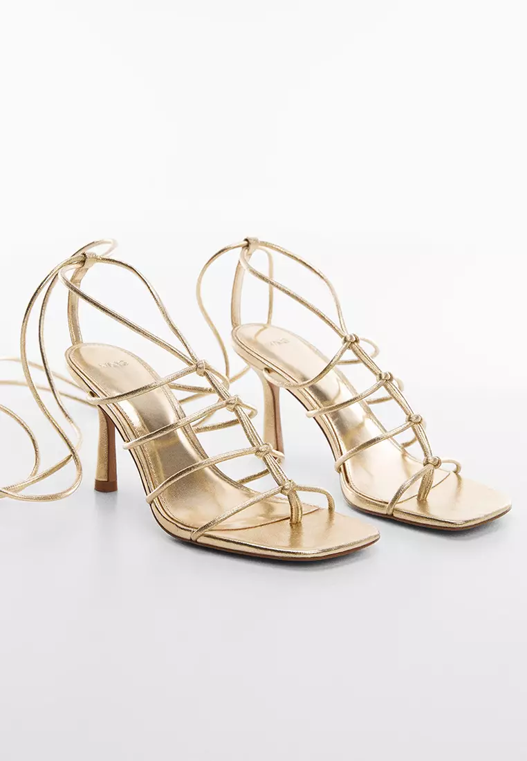 Mango store gold sandals