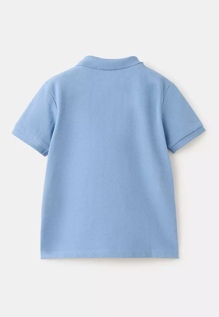 Short-Sleeved Cotton Polo Shirt