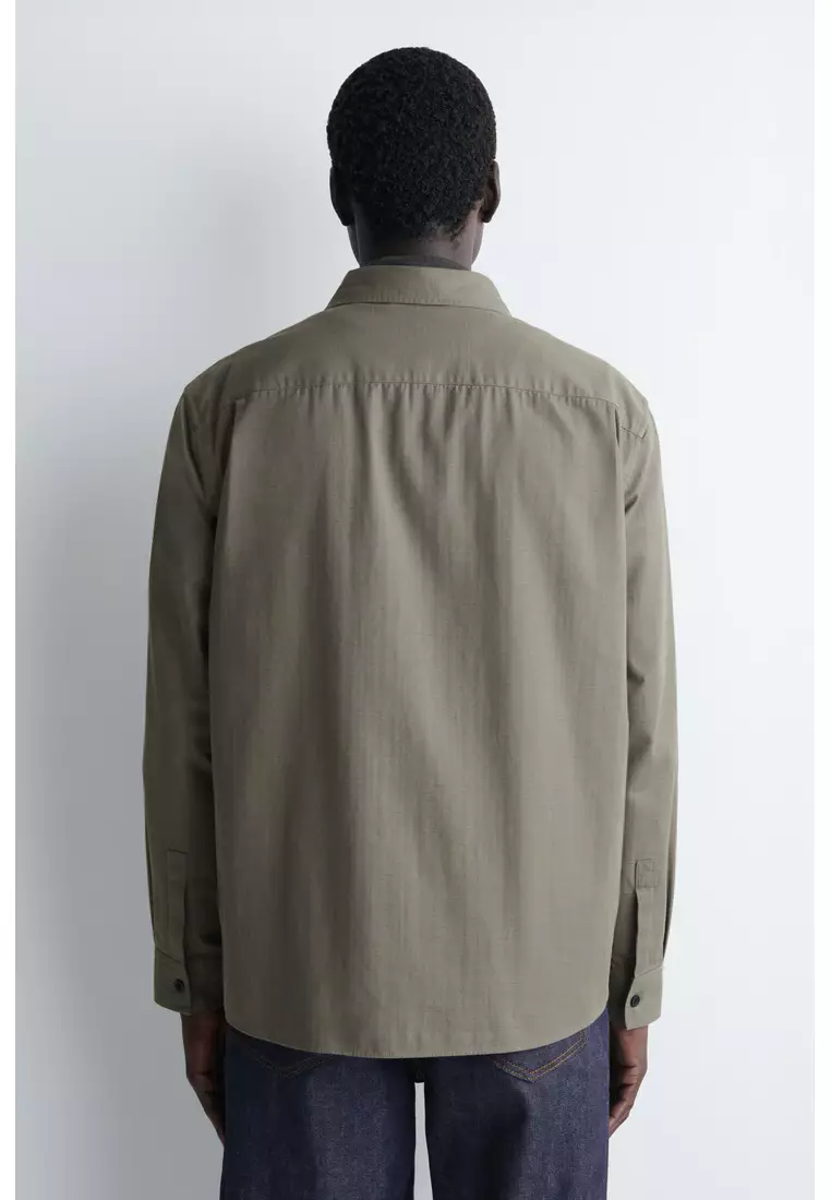 POCKET-DETAIL COTTON SHIRT