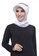 Attiqa Active white Short Runner- White list Grey , Sport Hijab D643AAA9685038GS_4