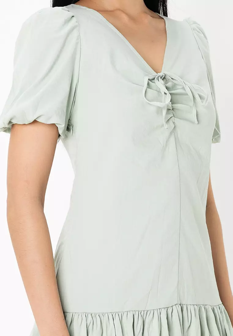 Dense Fog Drop Hem Dress