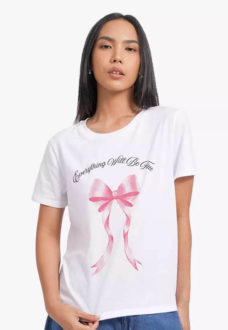 Round Neck Short Sleeve Graphic T-Shirt