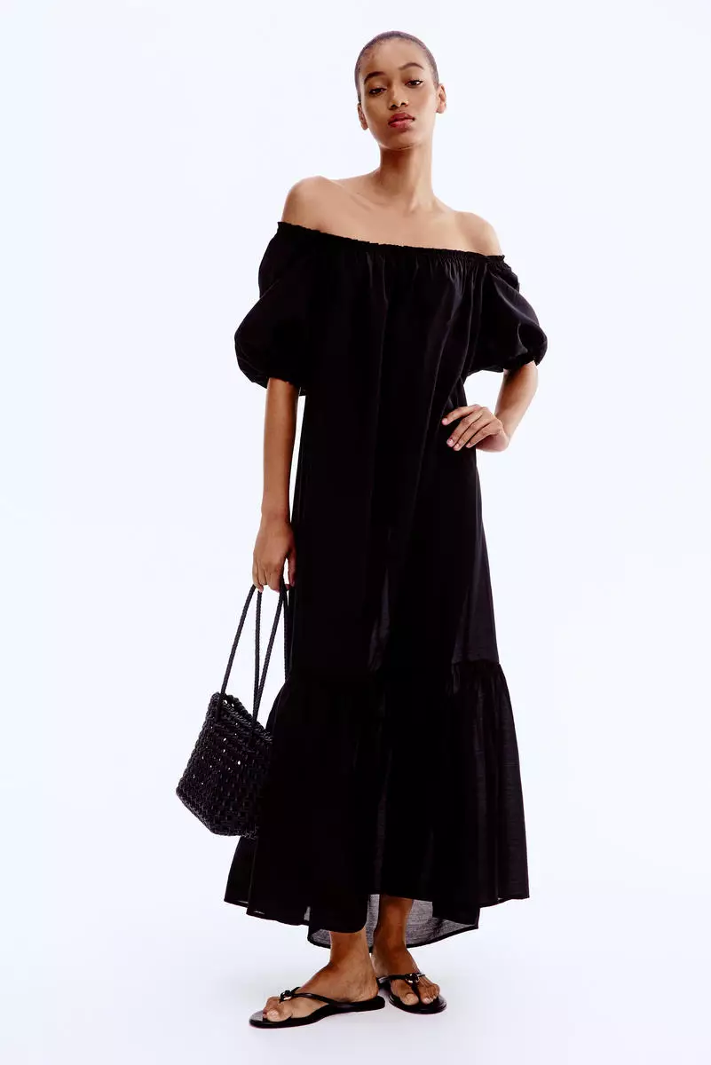Square-neck maxi dress